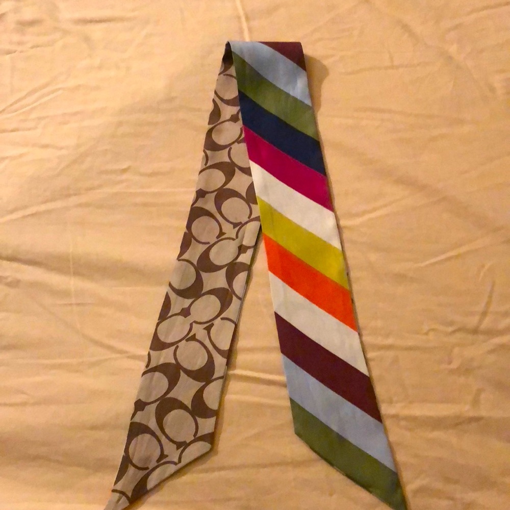 Coach double sided head scarf